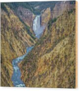 Yellowstone Falls Wood Print