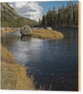 Yellowstone Nat'l Park Madison River Wood Print
