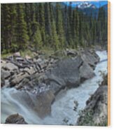 Yoho River Falls Wood Print