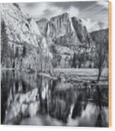 Yosemite Falls Classic Look Wood Print