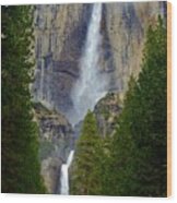 Yosemite Falls D Wood Print