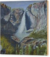 Yosemite Waterfall Wood Print
