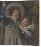 Young Man And Woman In An Inn Wood Print