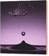 Zen Balance. Water Splash Wood Print