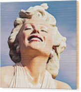 0243 Forever Marilyn Monroe Statue Wood Print