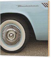 1955 Vintage Blue Ford Thunderbird Wood Print