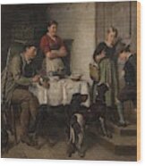 Adolf Eberle, Family Of A Bavarian Hunter #1 Wood Print