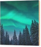 Aurora Borealis. Northern Lights #1 Wood Print