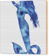 Blue Sirena I #1 Wood Print