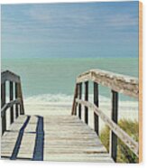 Boardwalk On The Beach, Gasparilla #1 Wood Print