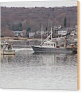 Boats At Northport Harbor #4 Wood Print