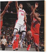 Chicago Bulls V Detroit Pistons #1 Wood Print