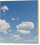 Clouds In A Blue Sky #1 Wood Print