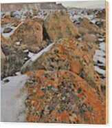 Colorful Boulders Of The Book Cliffs #1 Wood Print