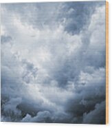 Dark And Dramatic Storm Clouds #1 Wood Print