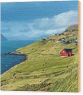 Denmark, Faeroe Islands, Streymoy, Velbastadur Oldest Settlements In The Islands #1 Wood Print