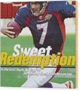 Denver Broncos Qb John Elway, Super Bowl Xxxii Sports Illustrated Cover Wood Print