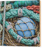 Fishing Nets And Blue Float 7904 #2 Wood Print