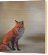 Foxy Wood Print