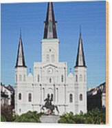 French Quarter, St. Louis Cathedral #1 Wood Print
