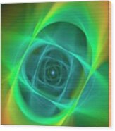 Gravity Waves From Merging Neutron Stars #1 Wood Print
