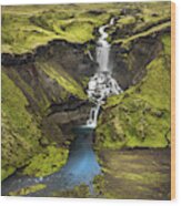 Haifoss Waterfalls-iceland #1 Wood Print