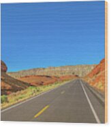 Highway In Bighorn Canyon #1 Wood Print