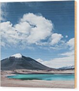 Laguna Verde In Andes Mountains #1 Wood Print