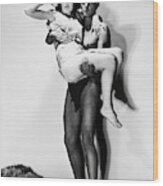 Maureen O'sullivan And Johnny Weissmuller In Tarzan, The Ape Man -1932-. #1 Wood Print
