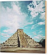 Mayan Pyramid #1 Wood Print