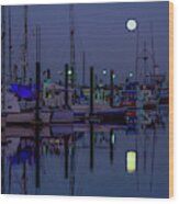 Moon Over Winchester Bay #1 Wood Print