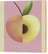 Peach #1 Wood Print