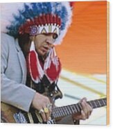 Photo Of Stevie Ray Vaughan #1 Wood Print