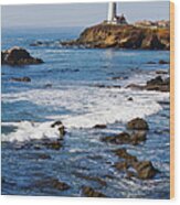 Pigeon Point Lighthouse At Pescadero #1 Wood Print