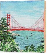 San Francisco California Golden Gate Bridge #1 Wood Print