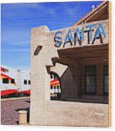 Santa Fe Railway Station #1 Wood Print