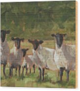 Sheep Family Ii #1 Wood Print