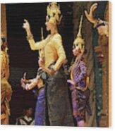 Solo Apsara Dancer Uses Hand Gestures #1 Wood Print