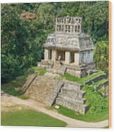 Temple Of The Sun, Ancient Mayan City #1 Wood Print