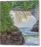 The Lower Falls At Letchworth State Park #2 Wood Print