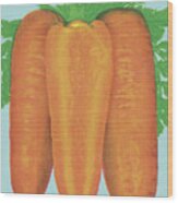 Three Carrots #1 Wood Print