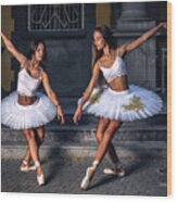 Two Ballerinas Wood Print