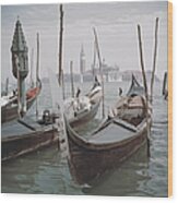 Venice Gondolas #1 Wood Print