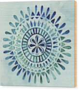 Watercolor Mandala Ii #1 Wood Print
