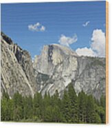 Yosemites Half Dome In The Springtime #1 Wood Print