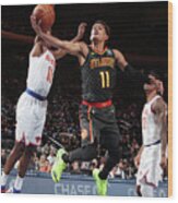 Atlanta Hawks V New York Knicks Wood Print