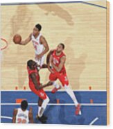 Houston Rockets V New York Knicks Wood Print