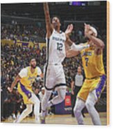 Memphis Grizzlies V Los Angeles Lakers #10 Wood Print