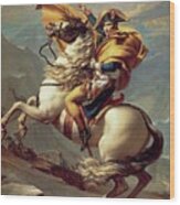Napoleon Crossing The Alps Wood Print