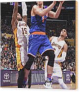 New York Knicks V Los Angeles Lakers Wood Print